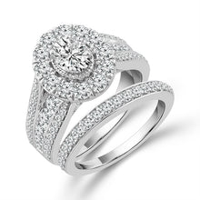 Load image into Gallery viewer, Diamond Bridal Set 2 Ct tw 14k White Gold