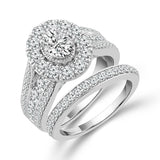 Diamond Bridal Set 2 Ct tw 14k White Gold