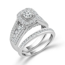 Load image into Gallery viewer, Diamond Bridal Set 2.5 Ct tw 14k White Gold