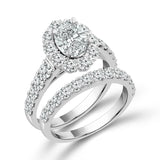 Diamond Bridal Set 2 Ct tw 14k White Gold