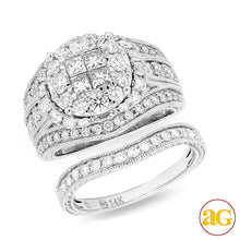 Load image into Gallery viewer, 14KW 2.50CTW DIAMOND BRIDAL SET