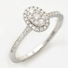 Load image into Gallery viewer, 14KW 0.40CTW DIAMOND OVAL CLUSTER RING