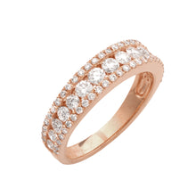 Load image into Gallery viewer, 14KR 1.10CTW DIAMOND 3-ROW BAND - MIDDLE