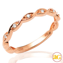 Cargar imagen en el visor de la galería, 14KR 0.10CTW DIAMOND FANCY STACKABLE BAND