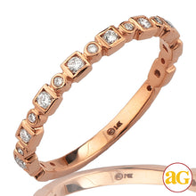 Cargar imagen en el visor de la galería, 14KR 0.27CTW DIAMOND STACKABLE BAND - BEZEL SET PR