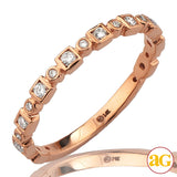 14KR 0.27CTW DIAMOND STACKABLE BAND - BEZEL SET PR