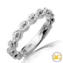 Load image into Gallery viewer, 14KW 0.20CTW DIAMOND TWISTED DESIGN STACKABLE BAND