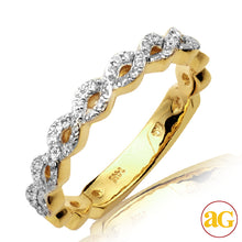 Cargar imagen en el visor de la galería, 14KY 0.25CTW DIAMOND TWISTED DESIGN STACKABLE BAND