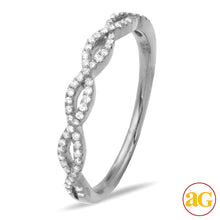 Load image into Gallery viewer, 14KW 0.20CTW DIAMOND TWISTED DESIGN STACKABLE BAND