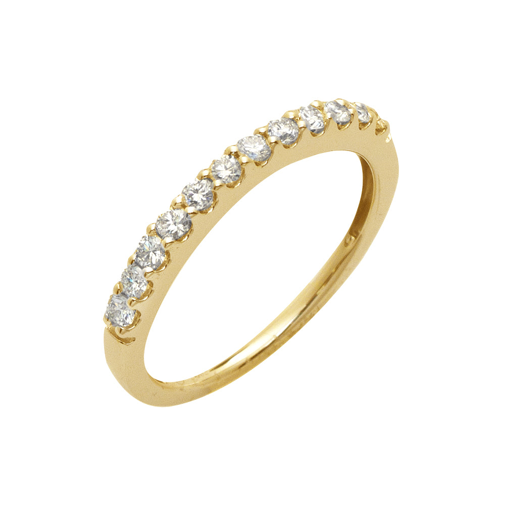 14KY 0.30CTW DIAMOND 12-STONE BAND