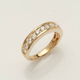 14KY 1.00CTW DIAMOND 12-STONE CHANNEL SET BAND