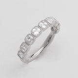 14KW 1.50CTW CUSHION DIAMOND 9-STONE BAND