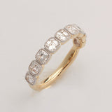 14KY 1.50CTW CUSHION DIAMOND 9-STONE BAND