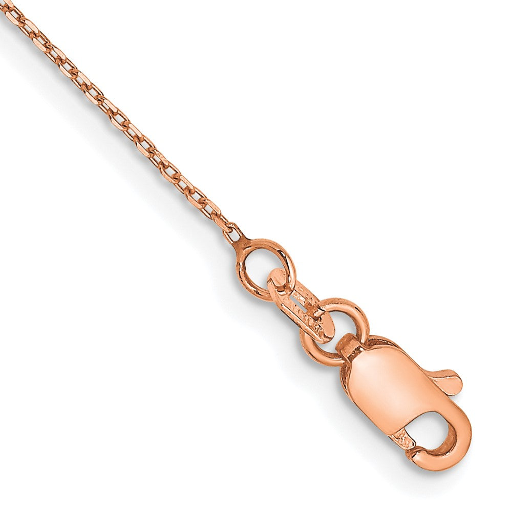 14k Rose Gold .8mm D/C Cable Chain