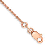 14k Rose Gold 1.05mm Solid Polished Spiga Chain