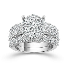 Load image into Gallery viewer, Diamond Bridal Set 4 Ct tw 10k White Gold