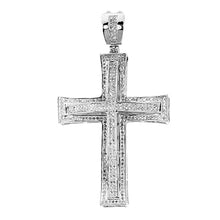 Cargar imagen en el visor de la galería, 10KW 0.75CTW DIAMOND CROSS PENDANT