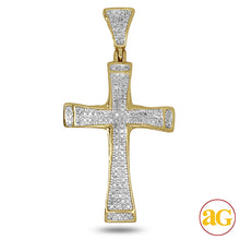 Cargar imagen en el visor de la galería, 10KY 0.25CTW DIAMOND CROSS PENDANT