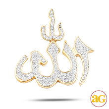 Cargar imagen en el visor de la galería, 10KY 0.40CTW DIAMOND &#39;ALLAH&#39; PENDANT