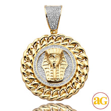 Load image into Gallery viewer, 10KY 0.50CTW DIAMOND PHAROAH MEDALLION WITH MIAMI