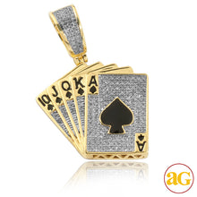 Load image into Gallery viewer, 10KY 0.50CTW DIAMOND PLAYING CARDS PENDANT