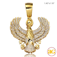 Cargar imagen en el visor de la galería, 10KY 0.35CTW DIAMOND MEXICAN EAGLE PENDANT