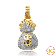 Cargar imagen en el visor de la galería, 10KY 0.85CTW DIAMOND MONEY BAG PENDANT