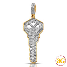 Cargar imagen en el visor de la galería, 10KY 0.35CTW DIAMOND KEY PENDANT