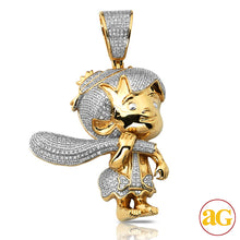 Load image into Gallery viewer, 10KY 0.80CTW DIAMOND &#39;BAM BAM&#39; FIGURE PENDANT