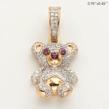 Cargar imagen en el visor de la galería, 10KY 0.35CTW DIAMOND TEDDY BEAR PENDANT