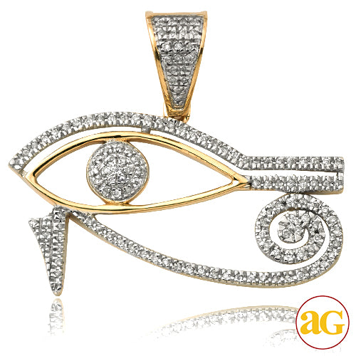 10KY 0.25CTW DIAMOND "EYE" PENDANT