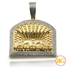 Load image into Gallery viewer, 10KY 0.70CTW MICROPAVE DIAMOND LAST SUPPER PENDANT