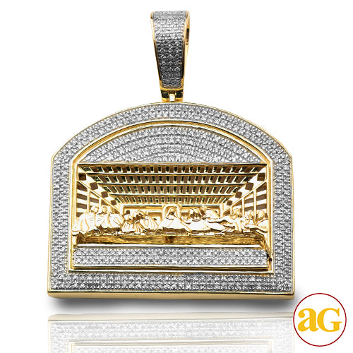 10KY 1.15CTW DIAMOND 'LAST SUPPER' PENDANT