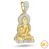 10KY 0.50CTW DIAMOND SITTING BUDDHA PENDANT