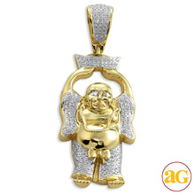 Cargar imagen en el visor de la galería, 10KY 0.50CTW DIAMOND BUDDHA PENDANT