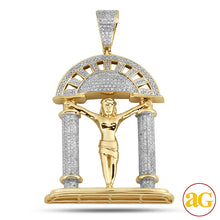 Cargar imagen en el visor de la galería, 10KY 1.25CTW DIAMOND JESUS PILLARS PENDANT