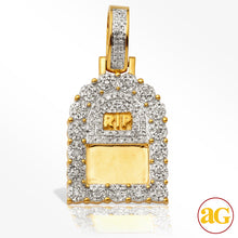 Load image into Gallery viewer, 10KY 0.85CTW DIAMOND TOMBSTONE PENDANT &quot;RIP&quot;