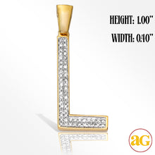 Load image into Gallery viewer, 10KY 0.15CTW DIAMOND INITIAL PENDANT - &quot;L&quot;