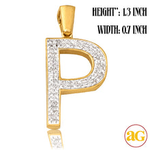 Cargar imagen en el visor de la galería, 10KY 0.20CTW DIAMOND INITIAL PENDANT - &quot;P&quot;