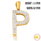 10KY 0.20CTW DIAMOND INITIAL PENDANT - 