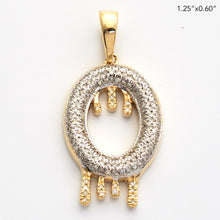 Cargar imagen en el visor de la galería, 10KY 0.50CTW DIAMOND DRIPPING INITIAL PENDANT