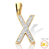 10KY 0.20CTW DIAMOND INITIAL PENDANT - 