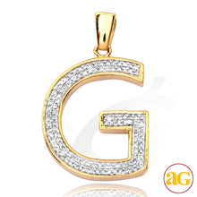 Cargar imagen en el visor de la galería, 10KY 0.25CTW DIAMOND INITIAL PENDANT - &quot;G&quot;