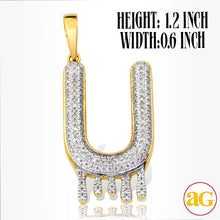 Cargar imagen en el visor de la galería, 10KY 0.40CTW DIAMOND DRIPPING INITIAL PENDANT