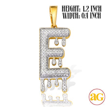 Cargar imagen en el visor de la galería, 10KY 0.35CTW DIAMOND DRIPPING INITIAL PENDANT