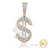 10KY 0.40CTW DIAMOND $ DOLLAR SIGN PENDANT