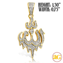 Load image into Gallery viewer, 10KY 0.35CTW DRIPPING DIAMONDS ALLAH PENDANT