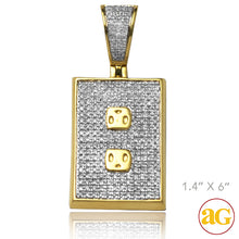 Cargar imagen en el visor de la galería, 10KY 0.75CTW DIAMOND WALL PLUG OUTLET PENDANT