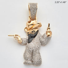 Cargar imagen en el visor de la galería, 10KY 2.30CTW DIAMOND BANDIT FIGURE PENDANT