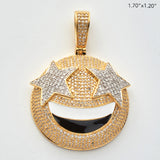 10KY 2.60CTW DIAMOND SMILEY FACE STAR EYES EMOJI